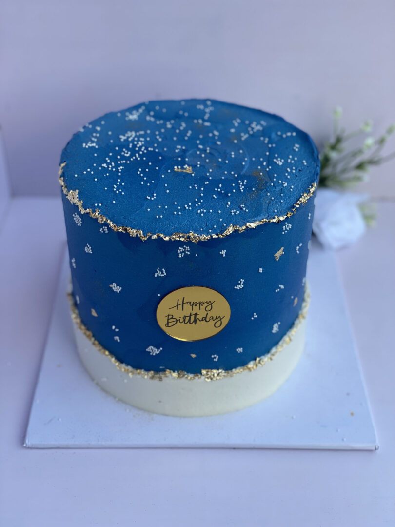 Two layer 7" Blue Bliss cake