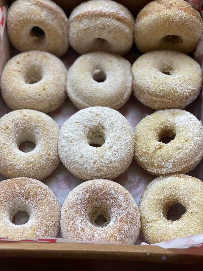 Box of 12 milky baked Doughnuts