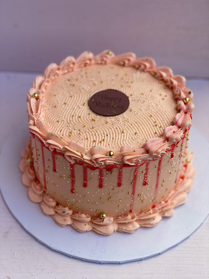 Three layers 8'' cake (pink) - Image 2